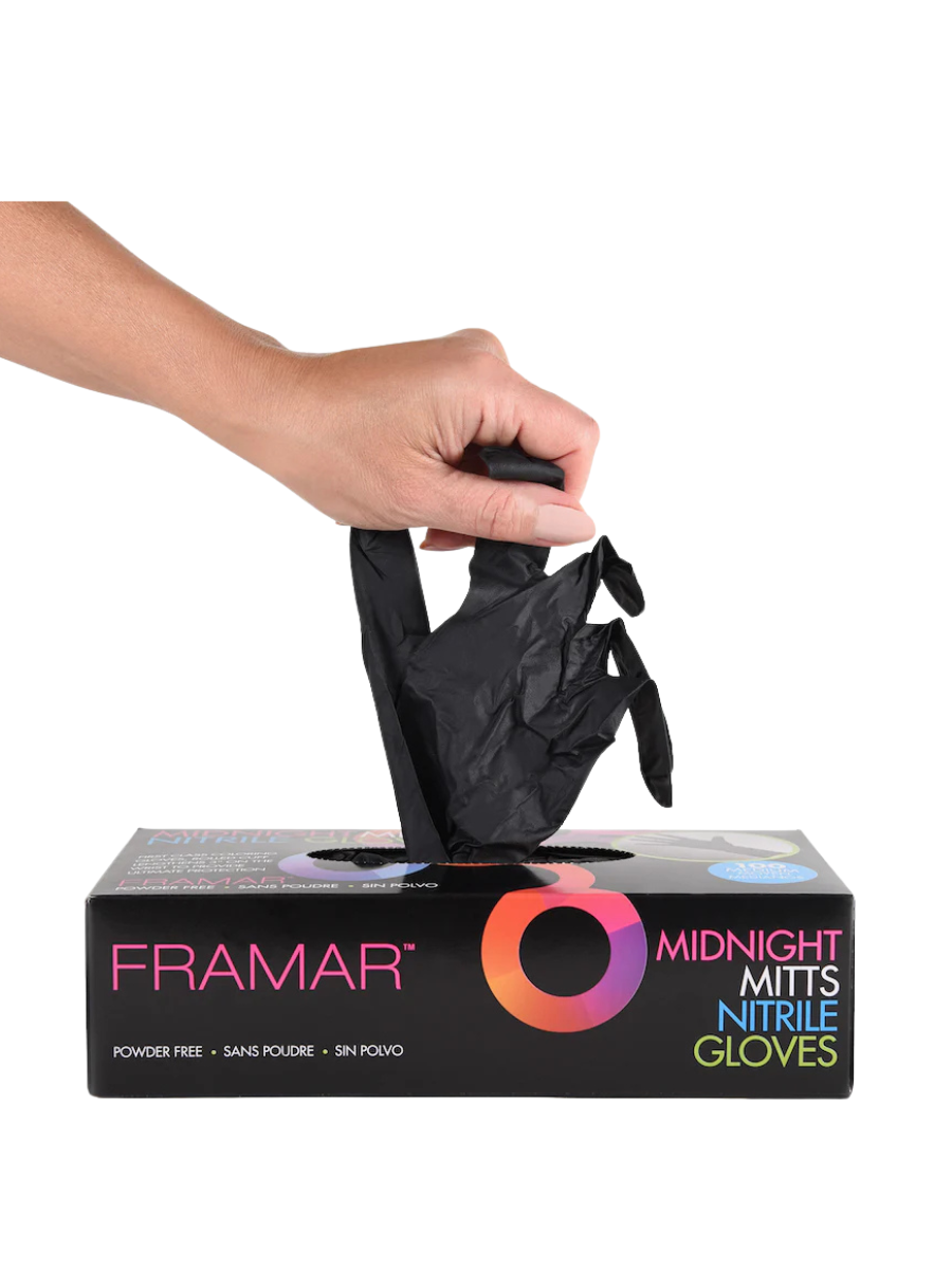 Guantes de Nitrilo Negro Framar 100pc