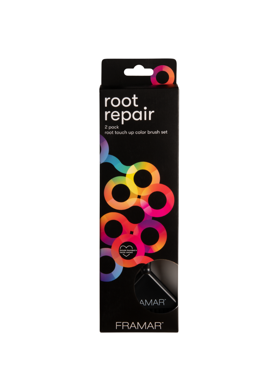 Set de Brochas para Retoque de Raíz Framar Black | Precisión Profesional en Aplicación