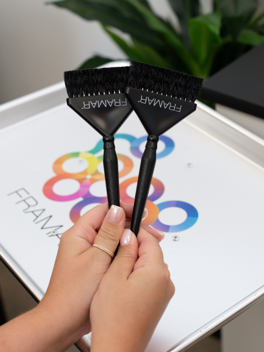 Set de Brochas para Retoque de Raíz Framar Black | Precisión Profesional en Aplicación