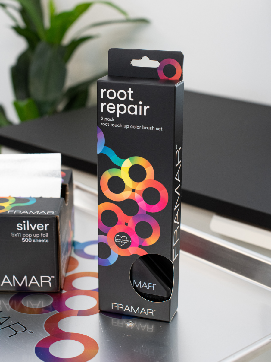 Set de Brochas para Retoque de Raíz Framar Black | Precisión Profesional en Aplicación