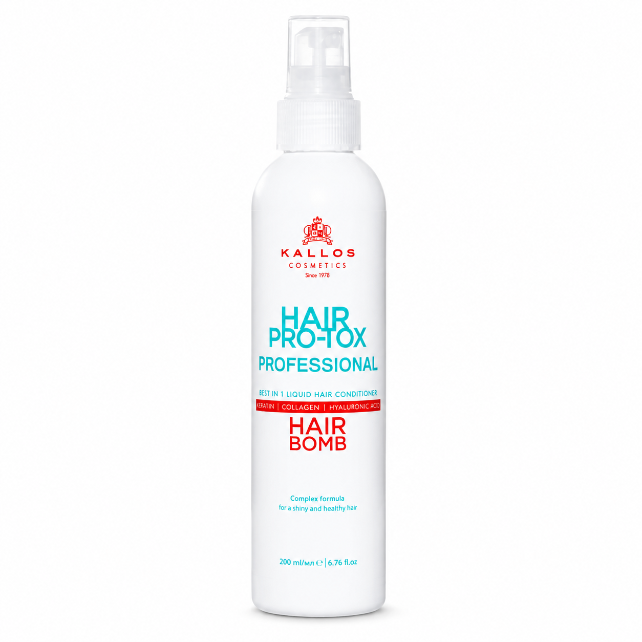 Kallos Hair Bomb Pro-Tox 200ml – Tratamiento de Brillo Extremo