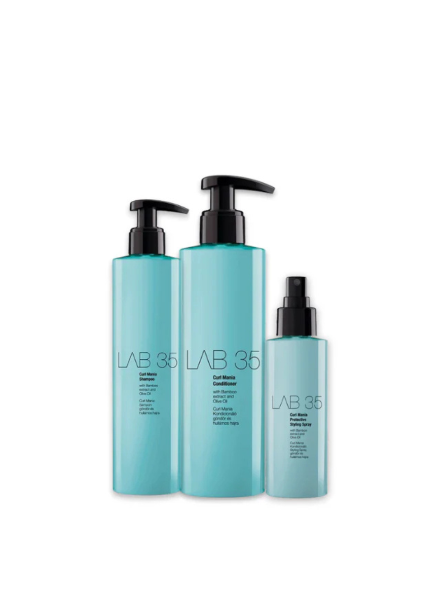 Kallos Lab35 Línea Curl Manía Shampoo acondicionador y Tónico | Pack 3