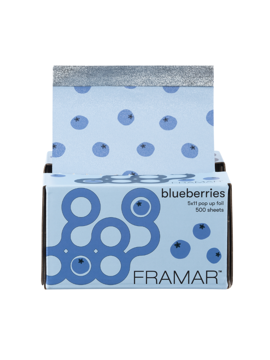 Papel Aluminio Pre-Cortado Framar Pop-Ups 13x28 cm Blueberries | 500 Hojas