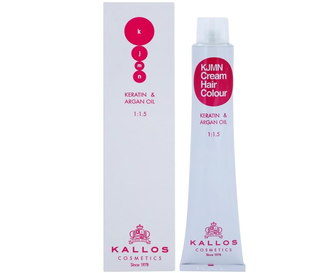 Tintura Kallos KJMN: Coloración Profesional con Keratina y Argán 100ml