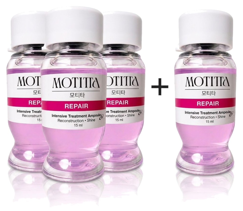 Pack Reparación e Hidratación Total | 3+1 Ampollas Motitta programa semanal 60ml